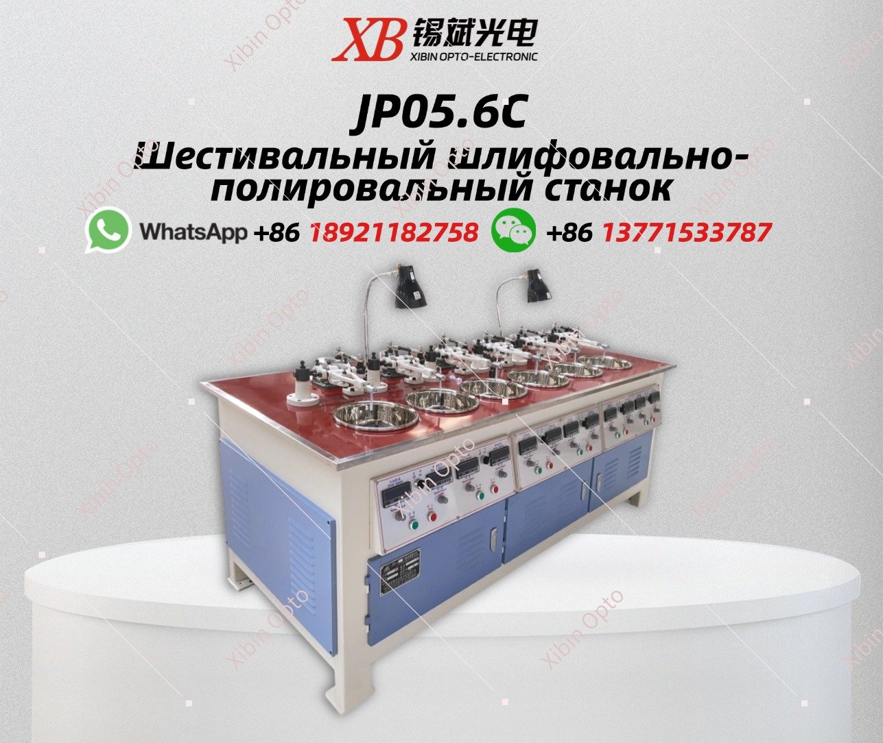 JP05.6C Шестивальный шлифовально-полировальный станок